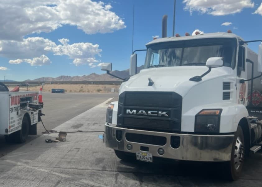 Service work order for a diesel truck roadside repair